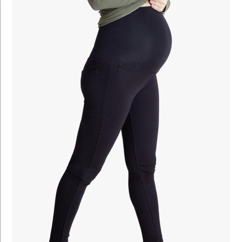 MATERNITY- ponte five pocket,  bellaband panel